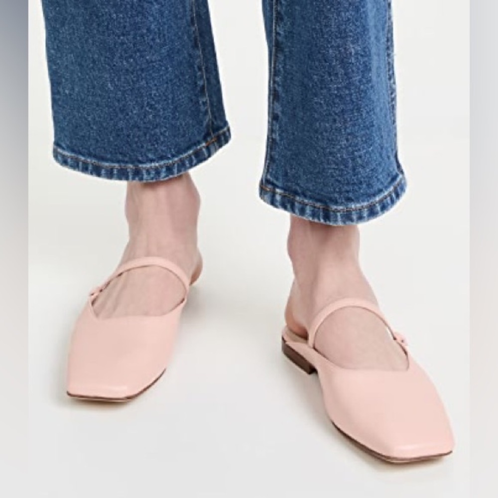 Mansur Gavriel pink square toe Mary Jane mules - Picture 2 of 8